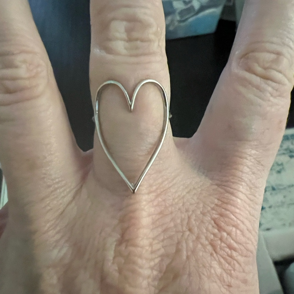 Silver heart  Ring